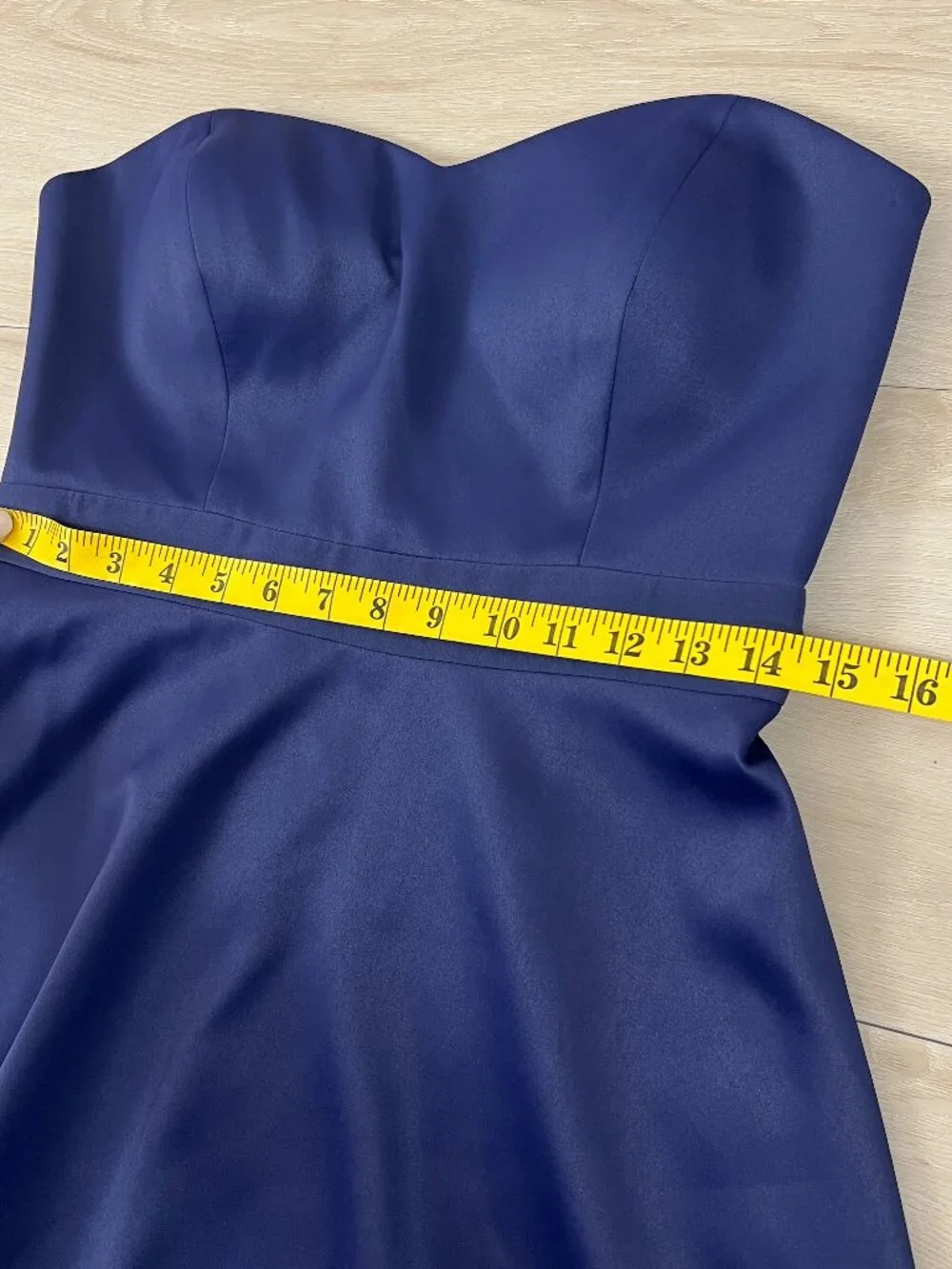 Y2K BCBGeneration Midnight Blue Strapless Mini Dress Sz 8 With Tags - Picture 9 of 16
